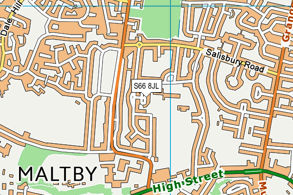 S66 8JL map - OS VectorMap District (Ordnance Survey)
