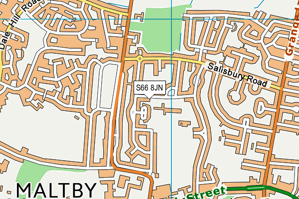S66 8JN map - OS VectorMap District (Ordnance Survey)