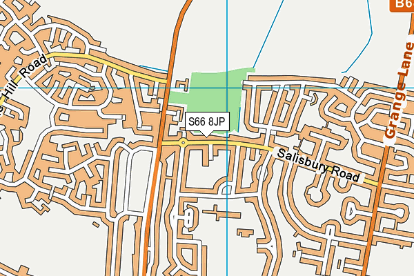 S66 8JP map - OS VectorMap District (Ordnance Survey)