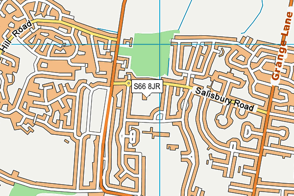 S66 8JR map - OS VectorMap District (Ordnance Survey)
