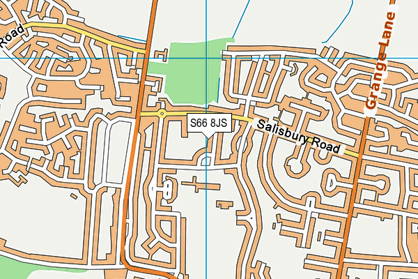 S66 8JS map - OS VectorMap District (Ordnance Survey)