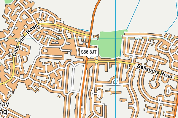 S66 8JT map - OS VectorMap District (Ordnance Survey)