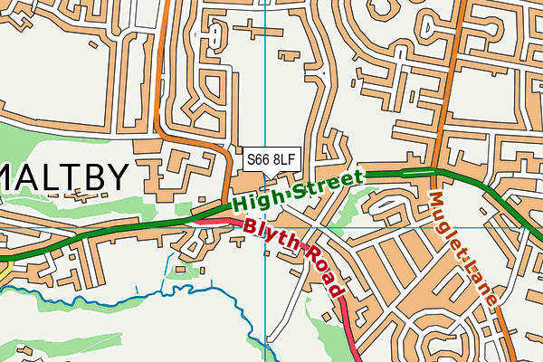 S66 8LF map - OS VectorMap District (Ordnance Survey)