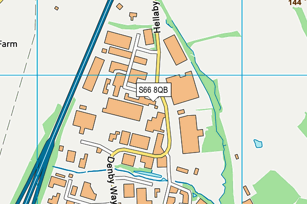 S66 8QB map - OS VectorMap District (Ordnance Survey)
