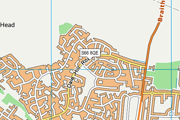 S66 8QE map - OS VectorMap District (Ordnance Survey)