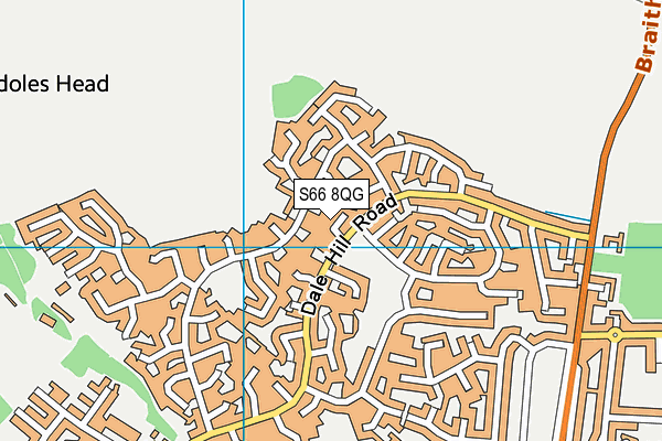 S66 8QG map - OS VectorMap District (Ordnance Survey)
