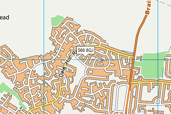 S66 8QJ map - OS VectorMap District (Ordnance Survey)