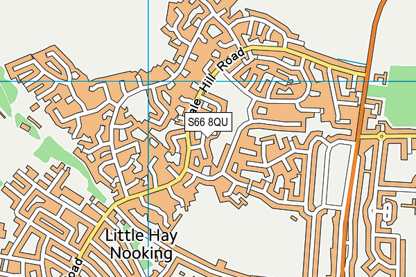 S66 8QU map - OS VectorMap District (Ordnance Survey)