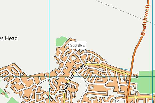 S66 8RE map - OS VectorMap District (Ordnance Survey)