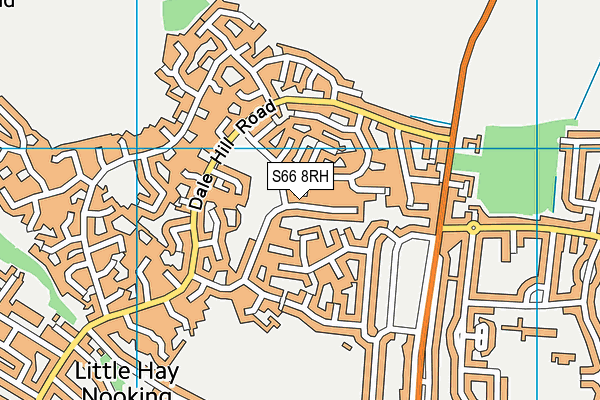 S66 8RH map - OS VectorMap District (Ordnance Survey)