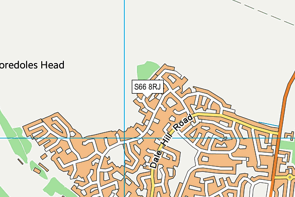 S66 8RJ map - OS VectorMap District (Ordnance Survey)