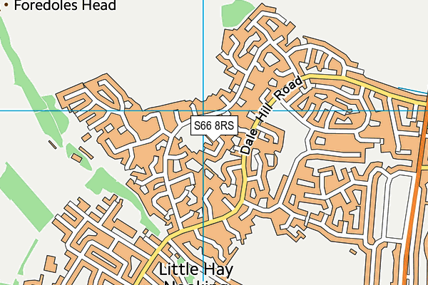 S66 8RS map - OS VectorMap District (Ordnance Survey)