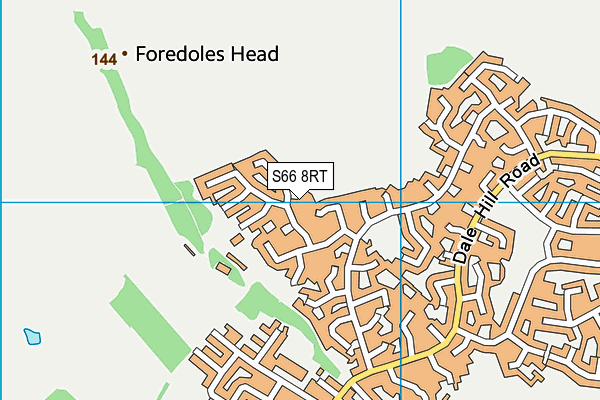 S66 8RT map - OS VectorMap District (Ordnance Survey)
