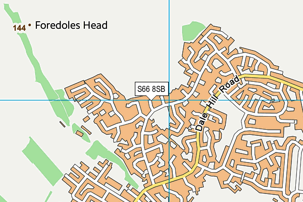 S66 8SB map - OS VectorMap District (Ordnance Survey)