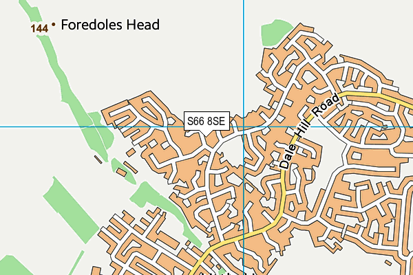 S66 8SE map - OS VectorMap District (Ordnance Survey)