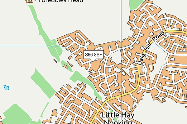 S66 8SF map - OS VectorMap District (Ordnance Survey)