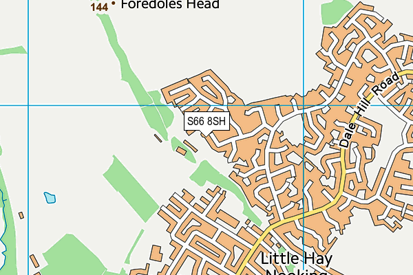 S66 8SH map - OS VectorMap District (Ordnance Survey)