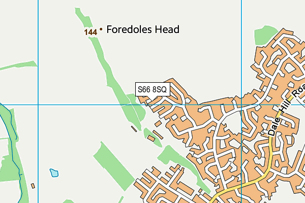 S66 8SQ map - OS VectorMap District (Ordnance Survey)