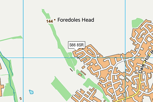 S66 8SR map - OS VectorMap District (Ordnance Survey)