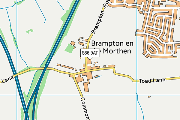 S66 9AT map - OS VectorMap District (Ordnance Survey)