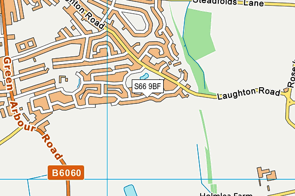 S66 9BF map - OS VectorMap District (Ordnance Survey)