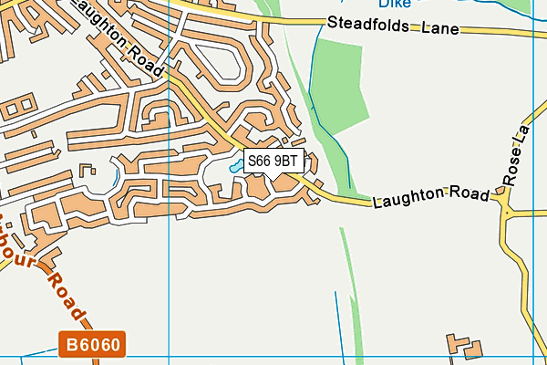 S66 9BT map - OS VectorMap District (Ordnance Survey)