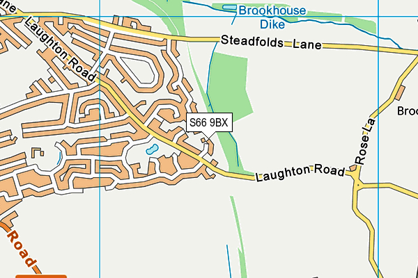 S66 9BX map - OS VectorMap District (Ordnance Survey)