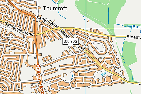 S66 9DG map - OS VectorMap District (Ordnance Survey)
