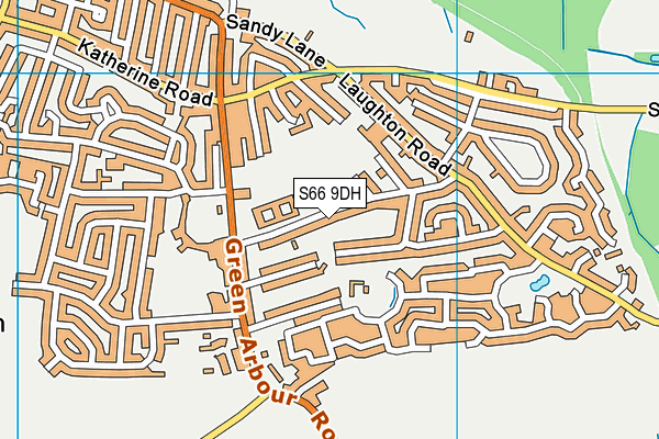 S66 9DH map - OS VectorMap District (Ordnance Survey)