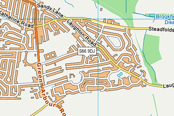 S66 9DJ map - OS VectorMap District (Ordnance Survey)