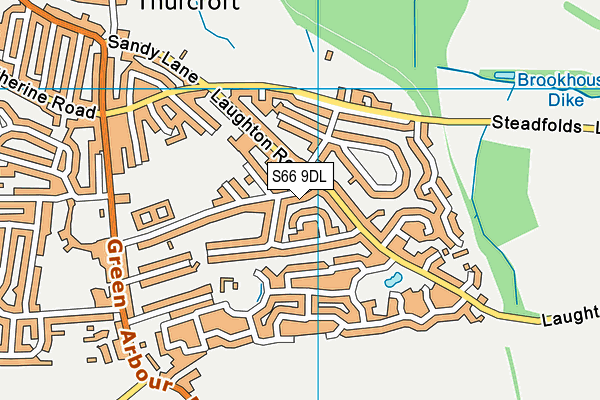 S66 9DL map - OS VectorMap District (Ordnance Survey)