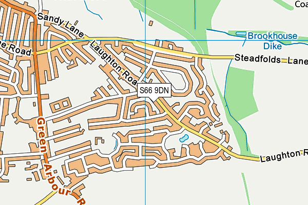 S66 9DN map - OS VectorMap District (Ordnance Survey)