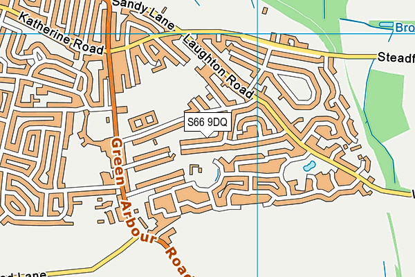 S66 9DQ map - OS VectorMap District (Ordnance Survey)
