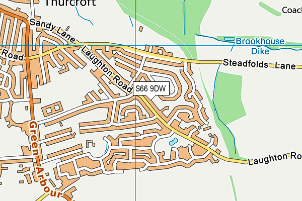 S66 9DW map - OS VectorMap District (Ordnance Survey)