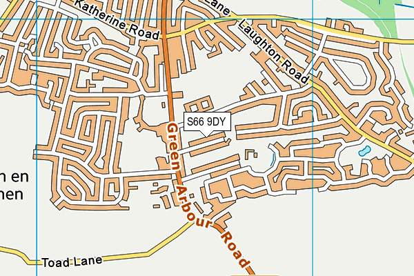 S66 9DY map - OS VectorMap District (Ordnance Survey)