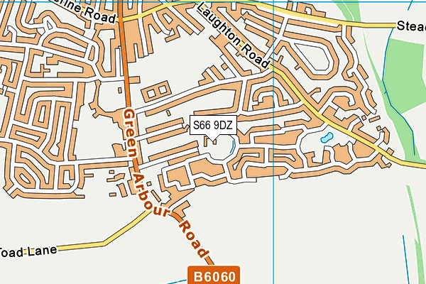 S66 9DZ map - OS VectorMap District (Ordnance Survey)