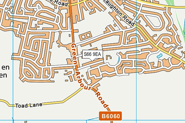 S66 9EA map - OS VectorMap District (Ordnance Survey)