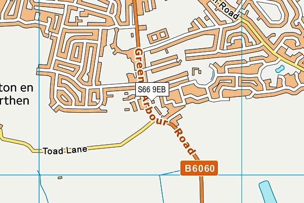 S66 9EB map - OS VectorMap District (Ordnance Survey)