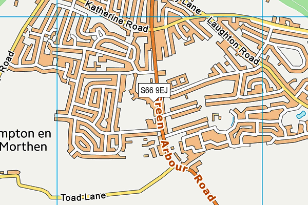 S66 9EJ map - OS VectorMap District (Ordnance Survey)