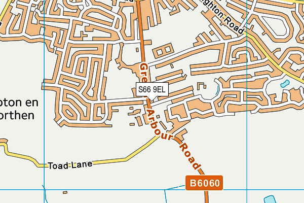 S66 9EL map - OS VectorMap District (Ordnance Survey)