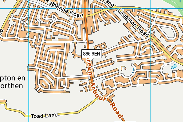 S66 9EN map - OS VectorMap District (Ordnance Survey)