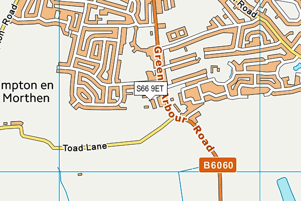 S66 9ET map - OS VectorMap District (Ordnance Survey)