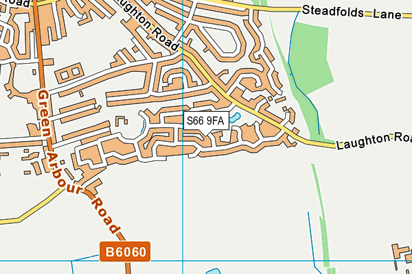 S66 9FA map - OS VectorMap District (Ordnance Survey)