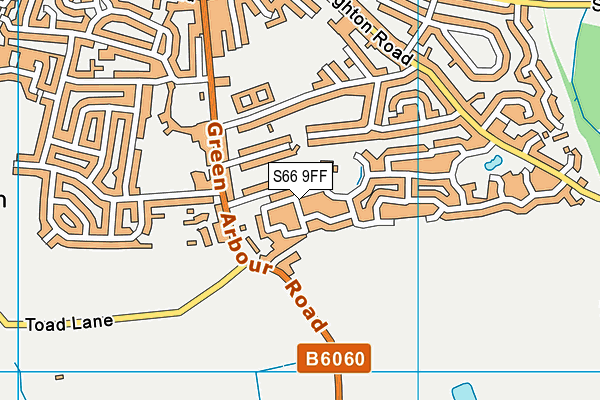 S66 9FF map - OS VectorMap District (Ordnance Survey)