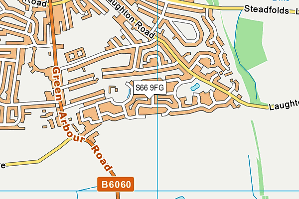 S66 9FG map - OS VectorMap District (Ordnance Survey)