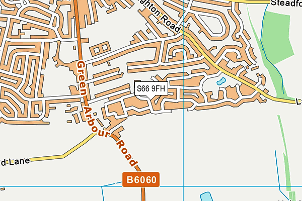 S66 9FH map - OS VectorMap District (Ordnance Survey)