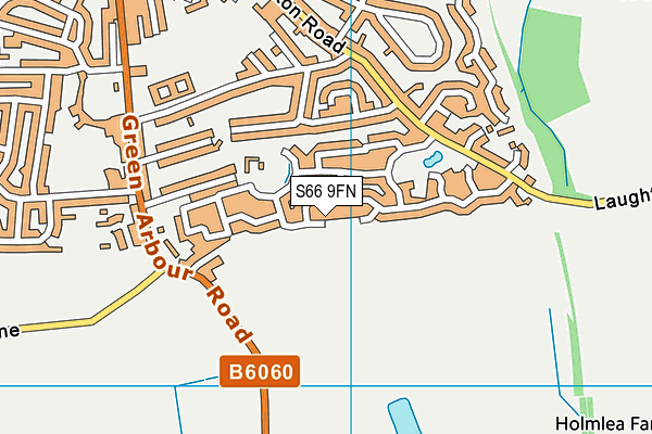 S66 9FN map - OS VectorMap District (Ordnance Survey)