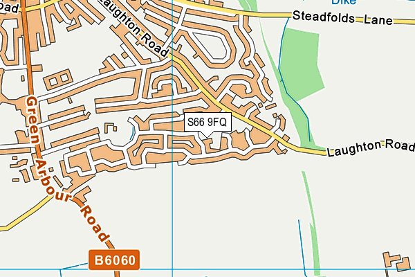 S66 9FQ map - OS VectorMap District (Ordnance Survey)