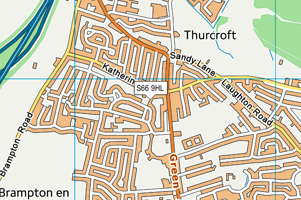 S66 9HL map - OS VectorMap District (Ordnance Survey)