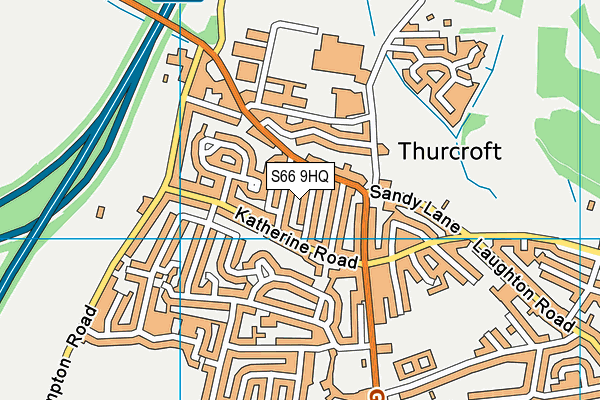 S66 9HQ map - OS VectorMap District (Ordnance Survey)